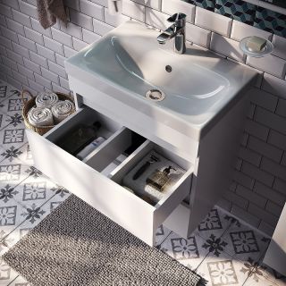 Тумба с раковиной IDDIS Zodiac 60 ZOD6CB0i95K подвесная Белая